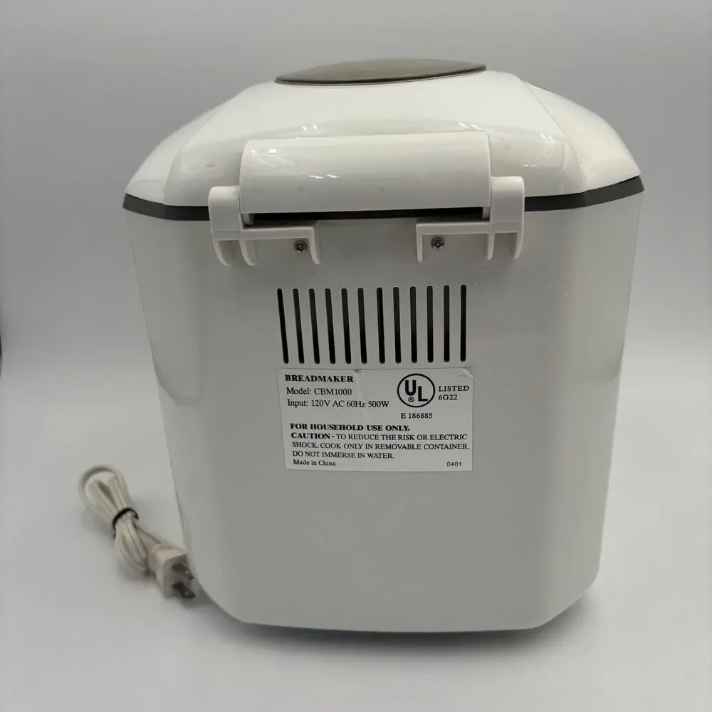 Magic Chef CBM1000 Bread Maker Machine 1.5 lb White w Kneading Paddle NO PAN